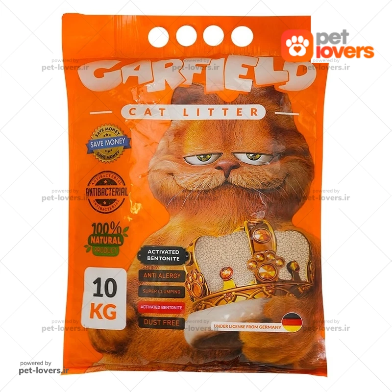 خاک گربه مدل آنتی باکتریال گارفیلد garfield وزن ۱۰ کیلوگرم