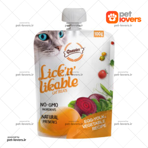 پودینگ گربه با طعم زرده تخم مرغ و سبزیجات گناولرز Gnawlers وزن 100 گرم