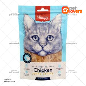 تشویقی گربه ونپی طعم مرغ Chicken Jerky Strips وزن 80 گرم