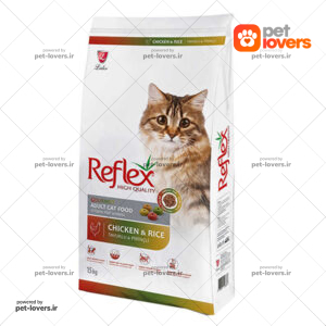 غذا خشک گربه مولتی کالر طعم مرغ و برنج رفلکس Reflex وزن 1 کیلوگرم (فله ویژه پت لاورز)