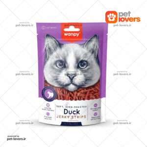 تشویقی گربه ونپی طعم اردک مدل Duck Jerky Strips وزن 80 گرم