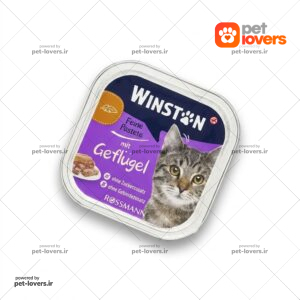 غذای گربه با طعم مرغ وینستون Winston وزن 100 گرم