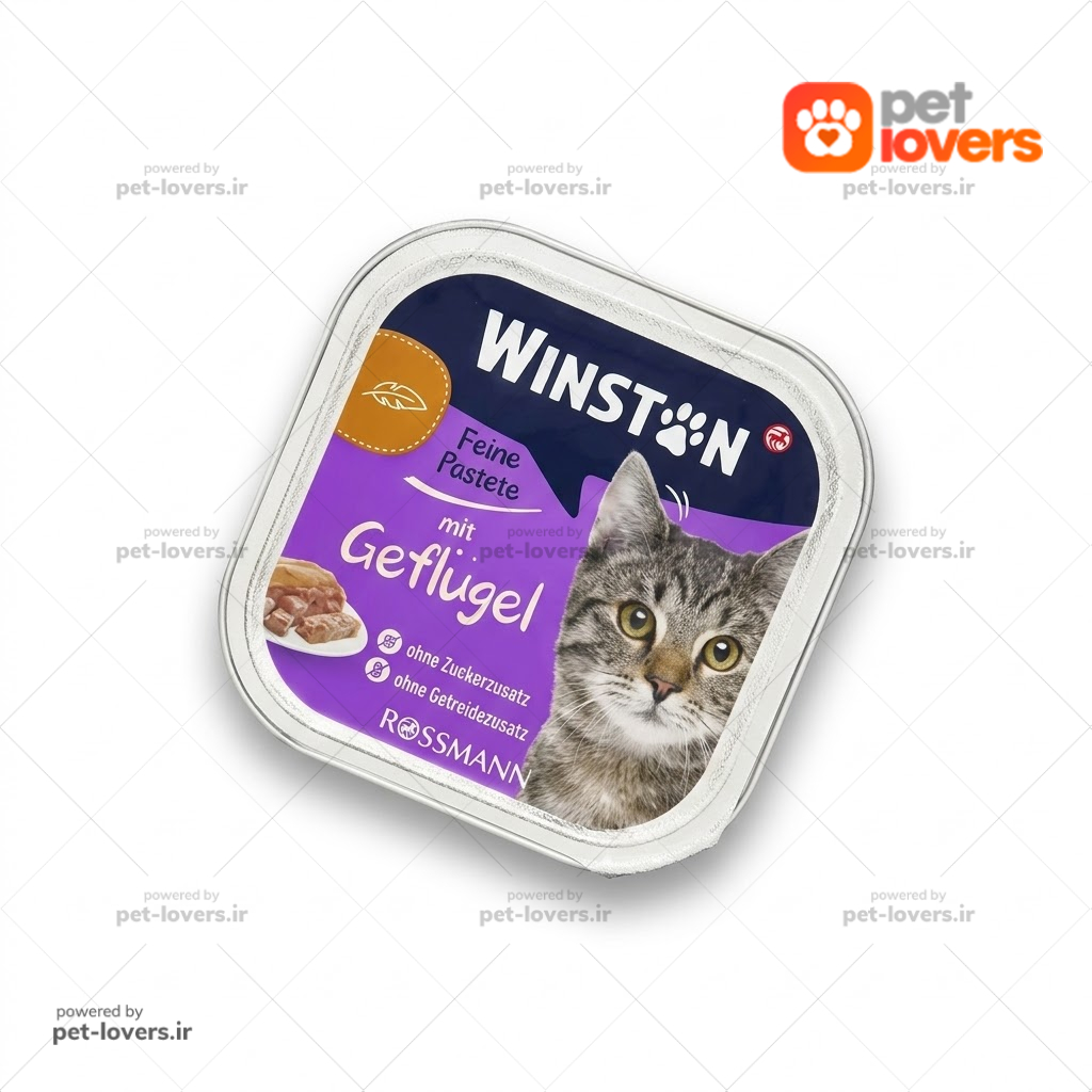 ووم گربه با طعم مرغ وینستون Winston وزن ۱۰۰ گرم
