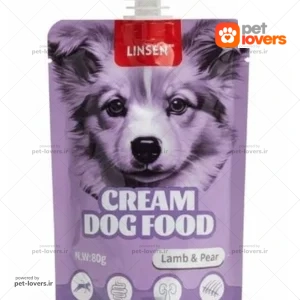 پودینگ سگ با طعم بره و گلابی لینسن Linsen وزن 80 گرم