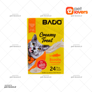 بستنی گربه بالغ با طعم ماهی بونیتو بادو BADO وزن 85 گرم بسته 24 عددی