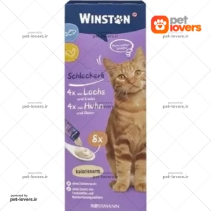 بستنی گربه طعم مرغ و ماهی وینستون Winston بسته 8 عددی