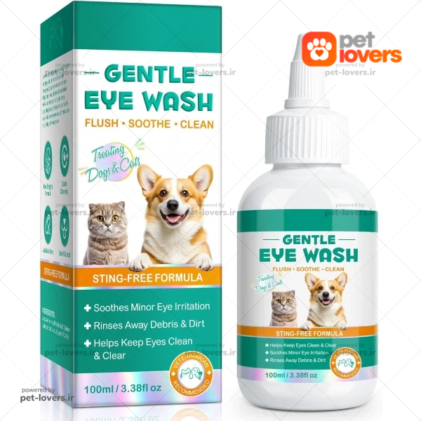 قطره شستشو چشم سگ و گربه Oimmal Gentle Eye Wash اویمال حجم ۱۰۰ میلی لیتر