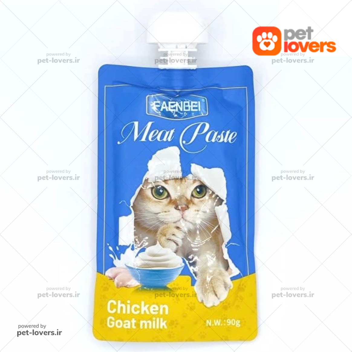 پودینگ گربه با طعم مرغ فنبی وزن ۹۰ گرم