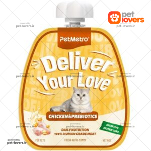 پودینگ گربه با طعم مرغ و پروبیوتیک پت مترو Pet Metro وزن 60 گرم