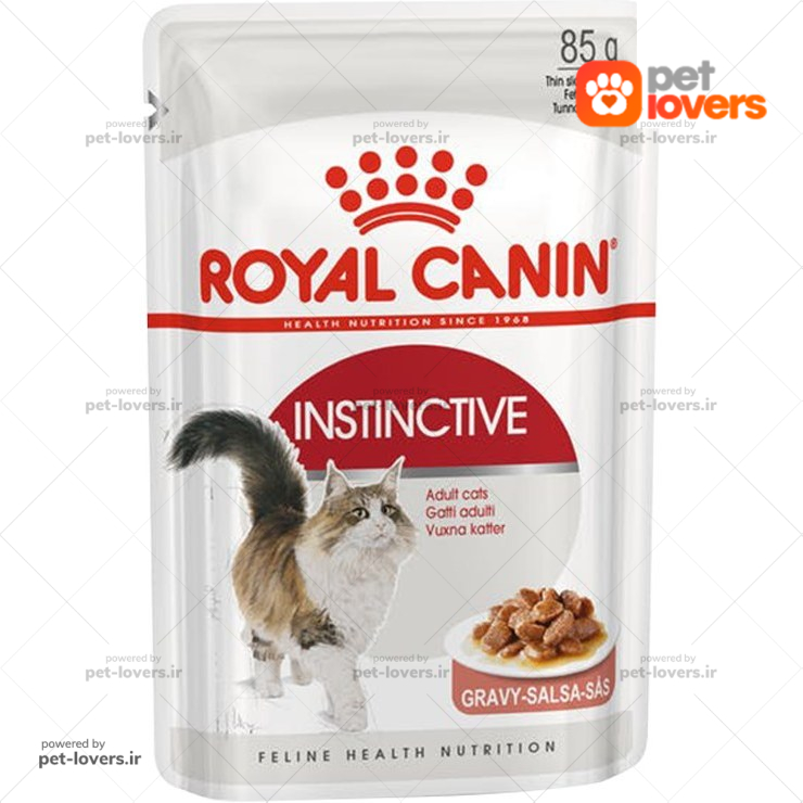 پوچ گربه مدل Instinctive با طعم گوشت رویال کنین وزن ۸۵ گرم