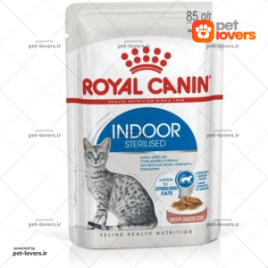 پوچ گربه مدل ایندور عقیم شده رویال کنین وزن 85 گرم