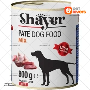 کنسرو سگ طعم پته ميکس شاير Shayer وزن 800 گرم