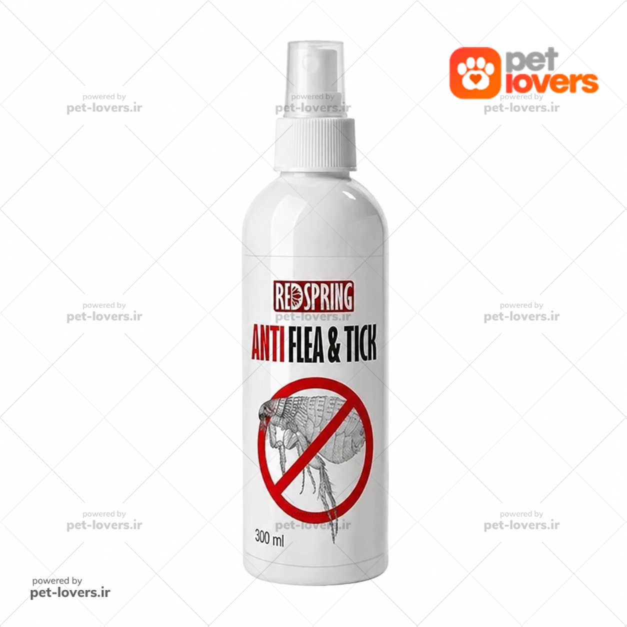 اسپری ضد کک و کنه سگ و گربه رد اسپرینگ Red Spring Anti Flea & Tick Spray حجم ۳۰۰ میلی لیتر
