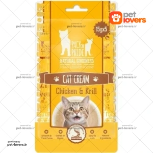 بستنی گربه طعم مرغ و میگو پیکن پراید Pakin Pride وزن 75 گرم (5 عددی)