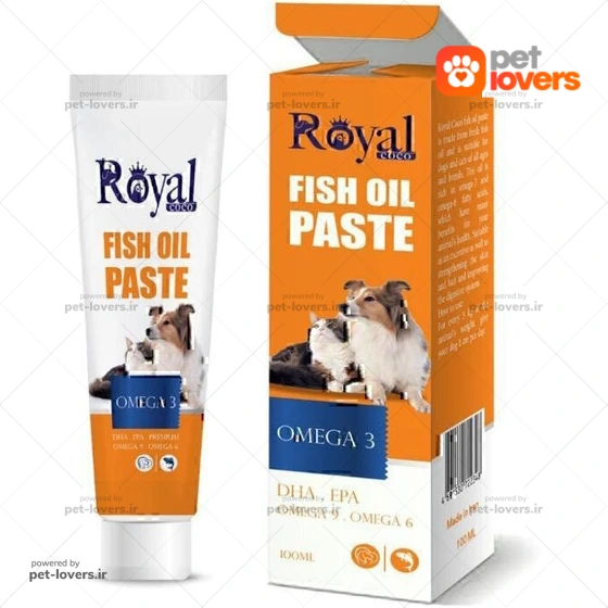 خمیر روغن ماهی امگا ۳ سگ و گربه رویال کوکو Royal Coco وزن ۱۰۰ گرم