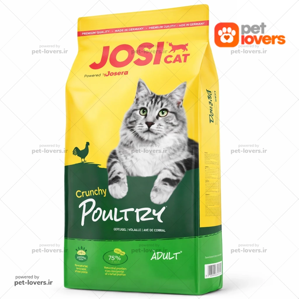 غذای خشک گربه بالغ طعم مرغ جوسی Josi وزن ۱ کیلوگرم (فله ویژه پت لاورز)
