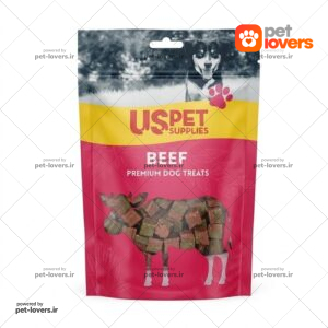 تشويقي آموزشی سگ طعم گوشت گاو يو اس پت USPet Supplies Premium Dog Treats Beef وزن 100 گرم