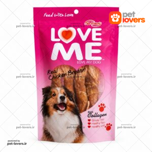 تشویقی سگ با طعم گوشت مرغ و هویج لاو می Love Me Chicken Flavored Dog Treats وزن 60 گرم