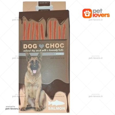 تشویقی سگ میله ای طعم سالمون داگ چاک Dog choc وزن ۵۰ گرم