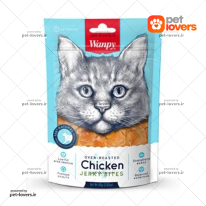 تشویقی گربه با طعم مرغ Wanpy Chicken Crispy Jerky Bites ونپی وزن 80 گرم