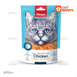 تشویقی گربه با طعم مرغ Wanpy Chicken Jerky Strips ونپی وزن 80 گرم