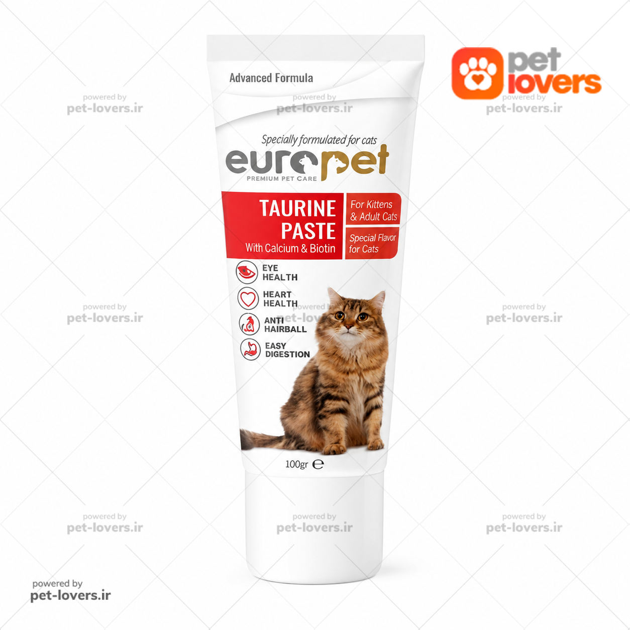 خمیر تائورین گربه یوروپت Europet Taurine Paste وزن ۱۰۰ گرم