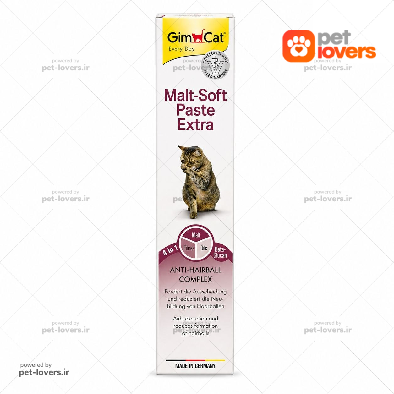 خمیر مالت گربه ضد گلوله مویی جیم کت GimCat Paste Anti Hairball وزن ۵۰ گرم