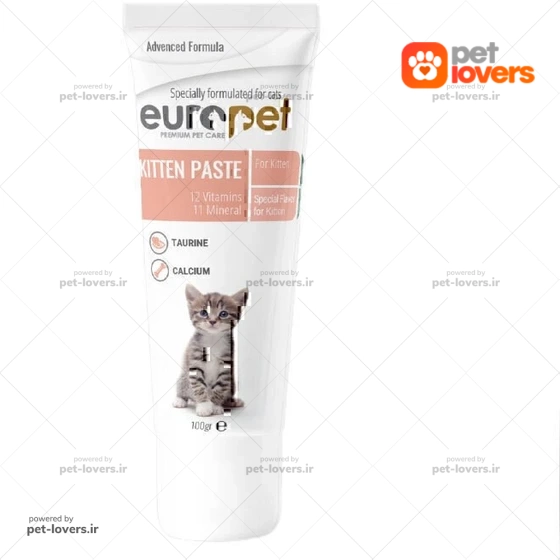 خمیر مولتی ویتامین بچه گربه یوروپت Europet وزن ۱۰۰ گرم