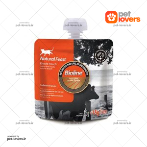 پودینگ مکمل غذایی گربه طعم ماهی سالمون بایولاین Bioline وزن 85 گرم