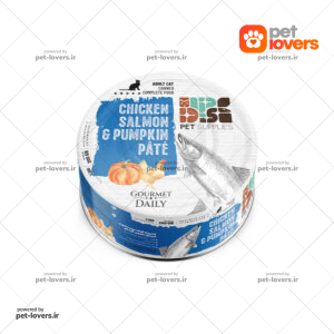 کنسرو پته گربه طعم مرغ و سالمون و کدو تنبل دی پی اس DPS وزن 200 گرم