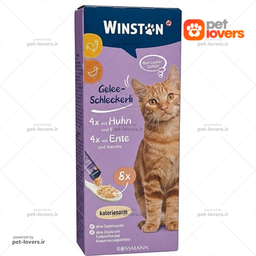 بستنی ژله ای گربه طعم مرغ و اردک Winston وینستون ۸ عددی