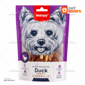 تشویقی سگ طعم اردک ونپی Wanpy Duck Jerky Dumbbells وزن 100 گرم