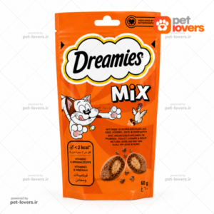 تشویقی گربه dreamies دریمیز طعم مرغ 60 گرم
