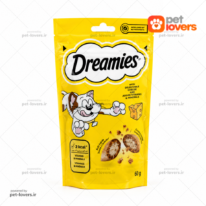 تشویقی گربه dreamies دریمیز طعم پنیر 60 گرم