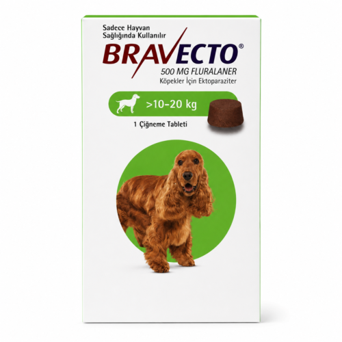 قرص ضد کک و کنه سگ براوکتو Bravecto برای وزن ۱۰ تا ۲۰ کیلوگرم