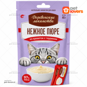 بستنی گربه طعم میگو کت فست Cat Fest Shrimp Puree with Taurine وزن 40 گرم