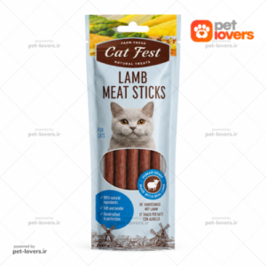 تشویقی مدادی گربه طعم گوشت بره کت فست Cat Fest Lamb Meat Sticks وزن 45 گرم