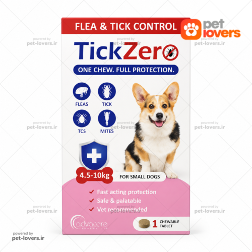 قرص ضد کک و کنه ادواکر AdvaCare TickZero مناسب برای سگ های کوچک ۴.۵ تا ۱۰ کیلوگرم