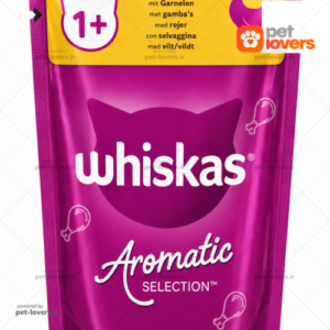 پوچ گربه بالغ طعم گوشت پرندگان وحشی ویسکاس Whiskas Aromatic Selection وزن 85 گرم