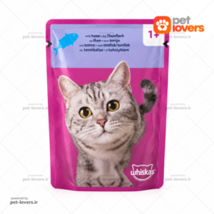 پوچ گربه بالغ طعم ماهی تن ویسکاس  Whiskas وزن 85 گرم